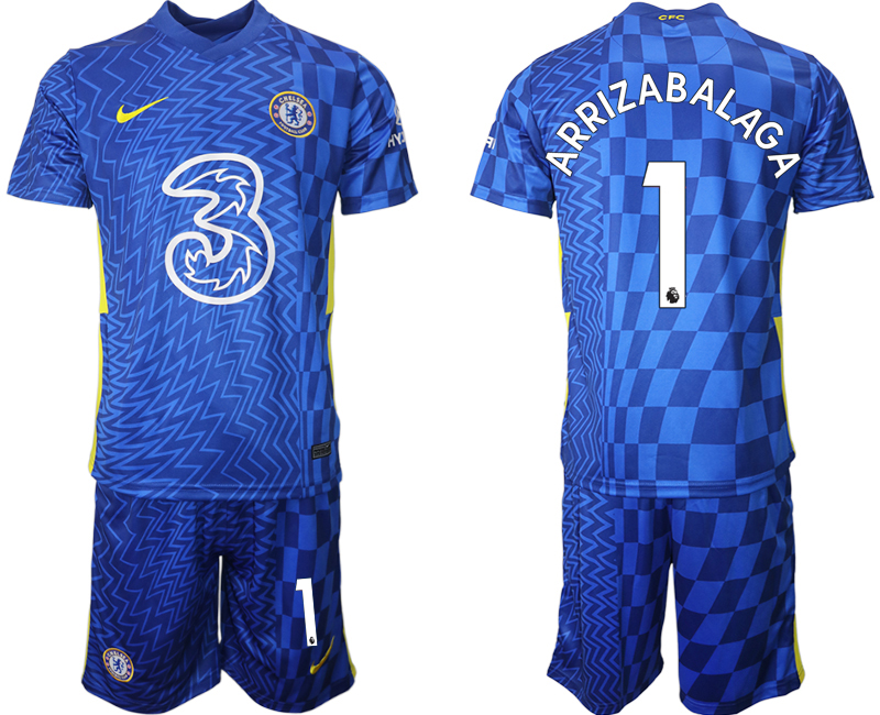 Men 2021-2022 Club Chelsea FC home blue #1 Nike Soccer Jerseys